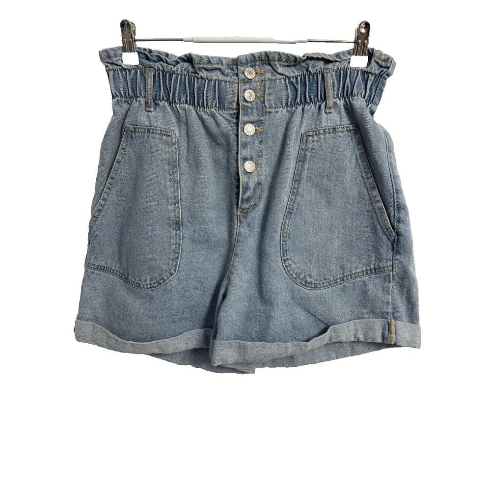 Love Tree Women's L Button Fly Y2K Shorts Paper Bag 90's Urban Streetwear Mom
